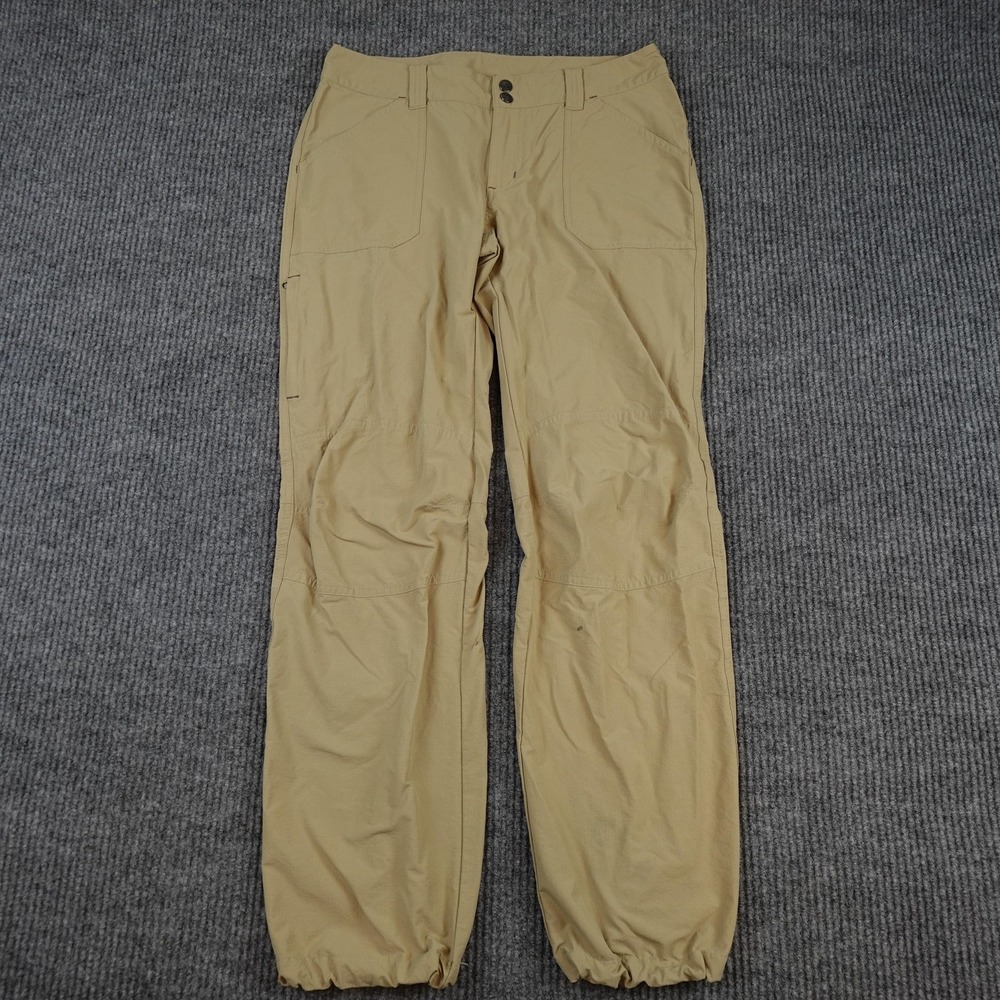 Patagonia Borderless Pants Womens 8 Beige Nylon Hiking Jogger Elastic Cuff 56731